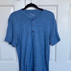 Casual Blue Button Down Shirt for Men
